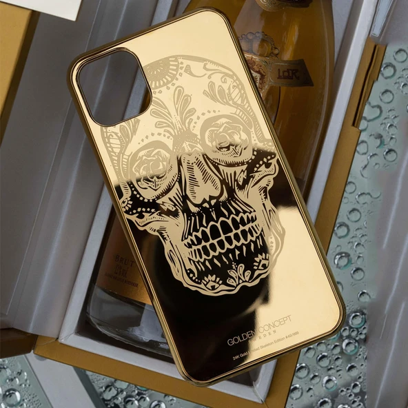 Apple iPhone 11 Pro Max Uyumlu Kuru Kafa Gold Kılıf - 4
