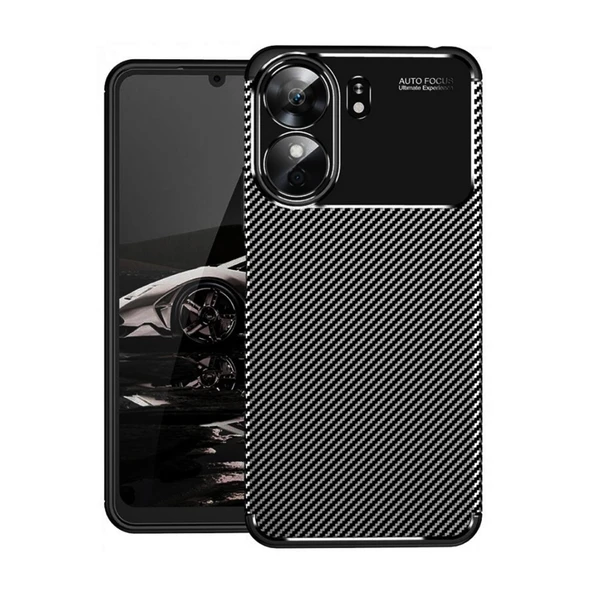 Xiaomi Redmi 13C Kılıf Focus Carbon Silikon Kapak - 3