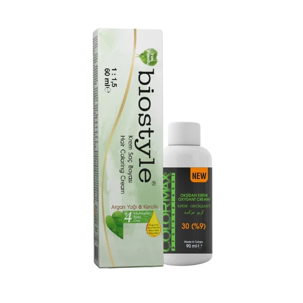 Biostyle Bitki Özlü Argan ve Keratin 5.3 Açık Kahve Dore 1 Adet 60 ML Saç Boyası + 1 Adet Oksidan
