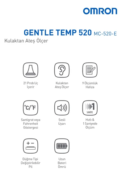 OMRON GENTLE TEMP 520 KULAKTAN ATEŞ ÖLÇER - 4
