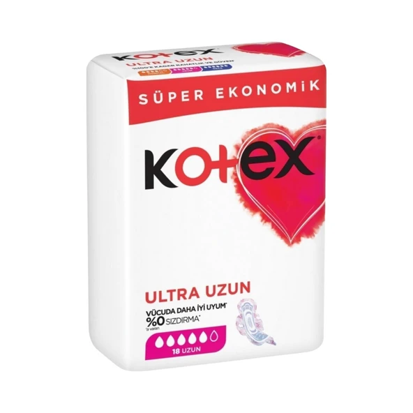 Kotex Ultra Süper Ekonomik Paket Uzun 18'li X 12 Paket
