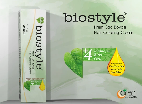 Biostyle Bitki Özlü Argan ve Keratin 8.00 Yoğun Açık Kumral 1 Adet 60 ML Saç Boyası Oksidansız - 2