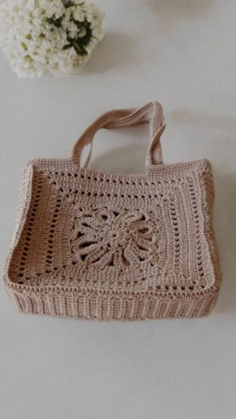 KADIN Hand Made yazlık kadın özel motifli omuz çantası - 2