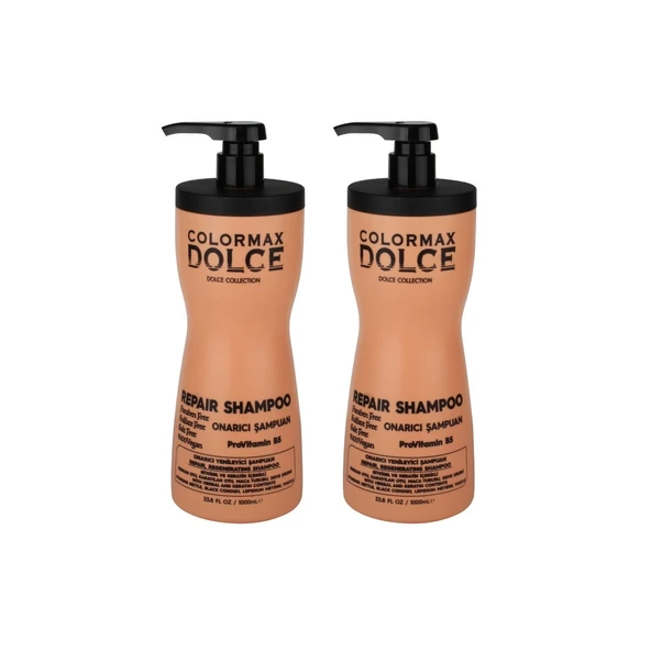 Colormax Dolce NEW Series Onarıcı ProVitamin B5 Vegan Şampuan 1000 ML 2 Adet