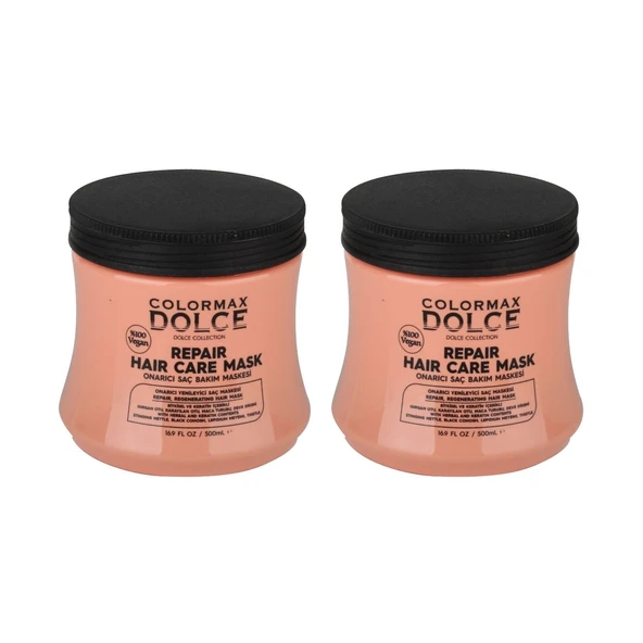 Colormax Dolce NEW Series Onarıcı Sebum Etkili Vegan Saç Maskesi 500 ML 2 Adet