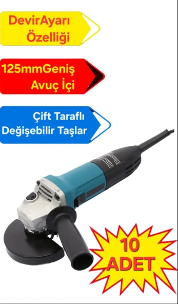 Prohummer PH027 Devir Ayarlı Avuç Taşlama 125mm (Mavi)