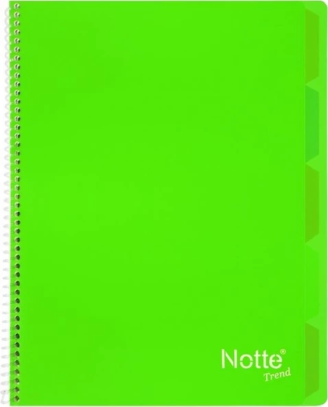 Notte Trend Plastik Kapak A4 40 Yaprak Çizgili Spiralli Defter - 2