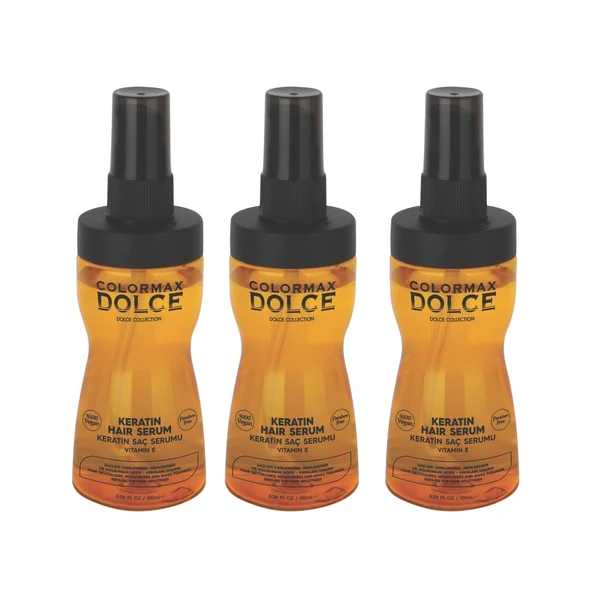 Colormax Dolce NEW Series Vegan Vitamin E Keratin Saç Serumu 100 ML 3 Adet