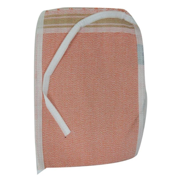 Doğal İpek Kese Sırt Vücut Masaj Banyo Kesesi Yavruağzı 18CMX25CM - 2