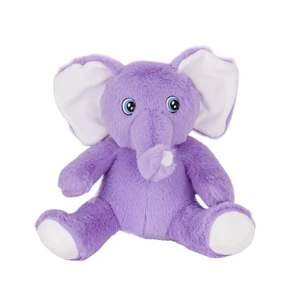 Peluş Mor Fil ile Güvenli Uyku ve Yumuşak Duyusal Aktivite Oyuncağı