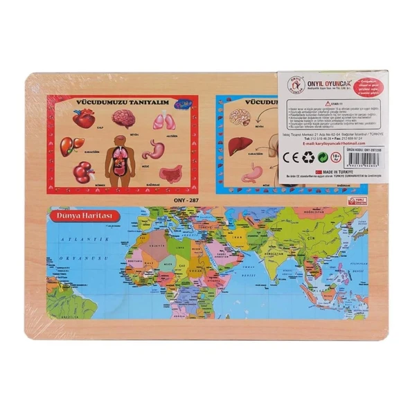 Ahşap Tutmalı Vücudumuzu Tanıyalım Eğitim Seti - 2