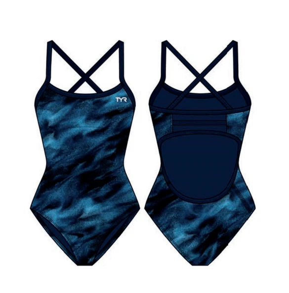 TYR Durafast Elite® TF Kız Çocuk Mayosu - Soren (Mavi)