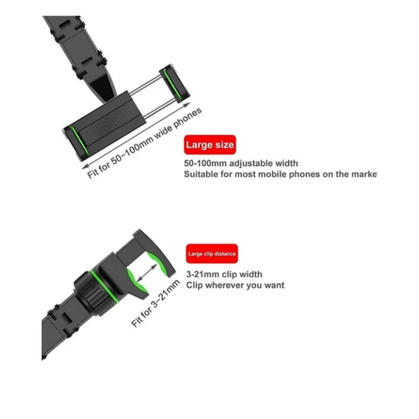 Ozmik Dikiz Aynası Telefon Tutucu,masaüstü, Koltuk Arkası Telefon Tutacağı Car Holder - Resim 7
