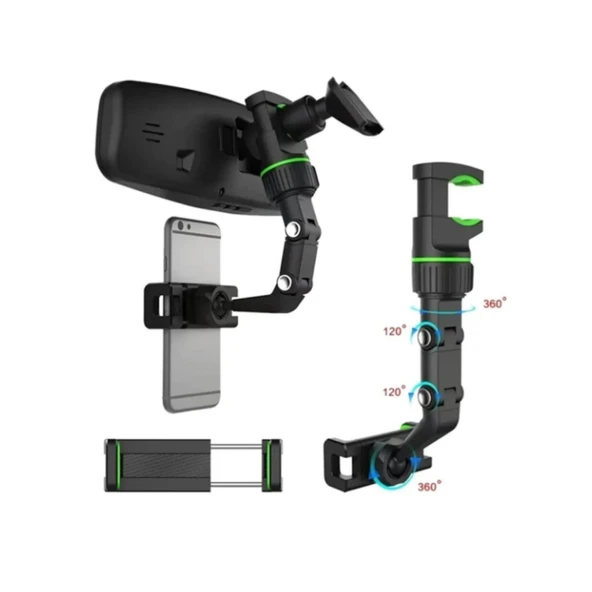 Ozmik Dikiz Aynası Telefon Tutucu,masaüstü, Koltuk Arkası Telefon Tutacağı Car Holder - Resim 6