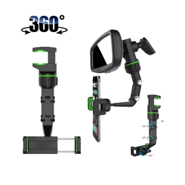 Ozmik Dikiz Aynası Telefon Tutucu,masaüstü, Koltuk Arkası Telefon Tutacağı Car Holder - Resim 4