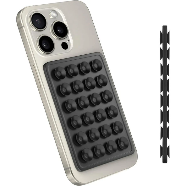 Ozmik ÇİFT TARAFLI, Silikon Vantuzlu Telefon Tutucu Tüm Cep Telefonu Modellerine Uygun Sök Tak