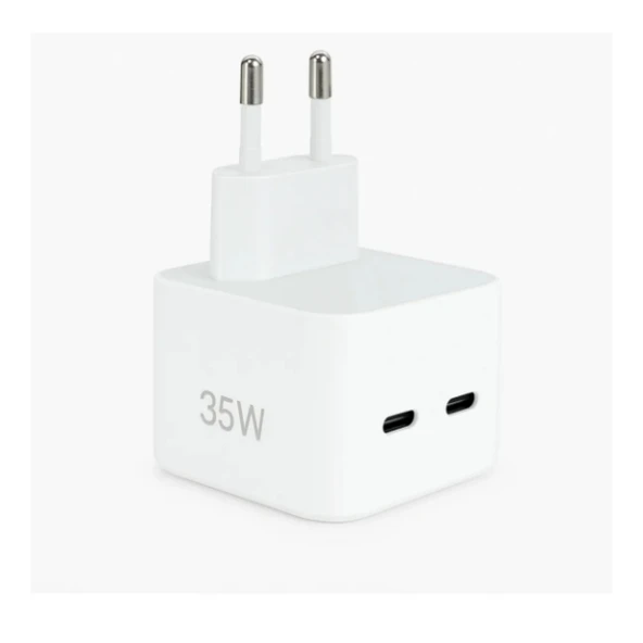 Ozmik Yeni Nesil Fast Charger 35W Çift TYP-C Portlu Pd Hızlı Şarj Adaptörü