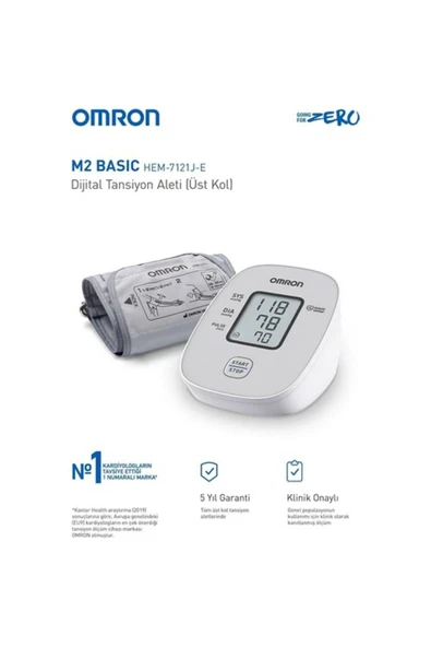 Kol M2 basic Hem-7121j-e Üst Koldan Ölçer Dijital Tansiyon Aleti Dijital Adaptörlü