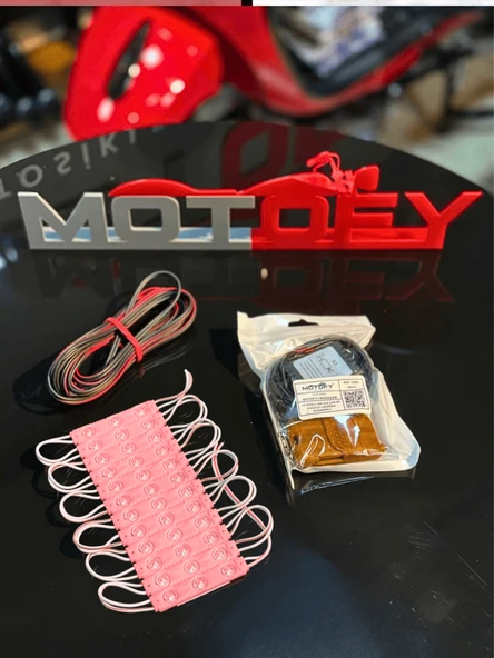 CUP UZAKTAN KUMANDALI 16 MODLU ÇAKAR DANS MODÜLLÜ AMBİYANS AYDINLATMA - MOTOSİKLET ALTI AYDINLATMA KIRMIZI RENK - Resim 2