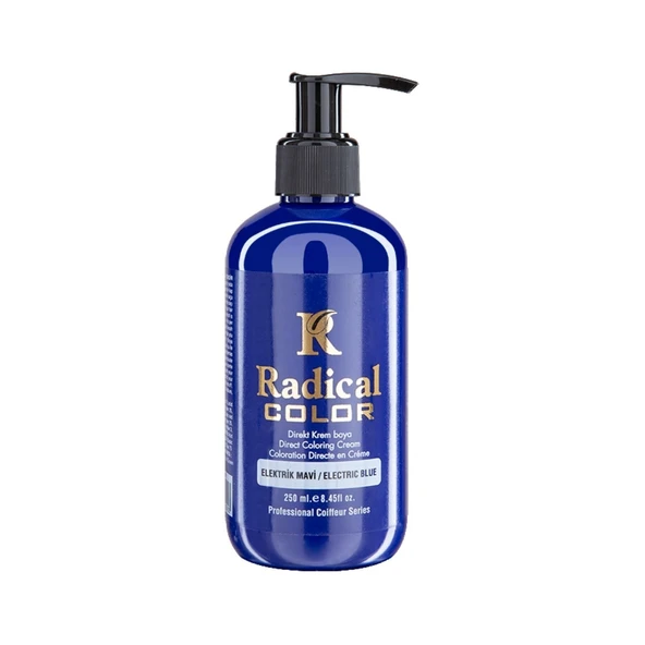 Radical Color NEW 25/Electricblue Amonyaksız Su Bazlı Saç Boyası 250 ML 1 Adet Elektrik Mavi