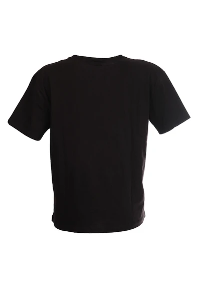 Sempre Oversize Minimalist Pullu Kadın Tişört - Kısa Kol - Resim 4