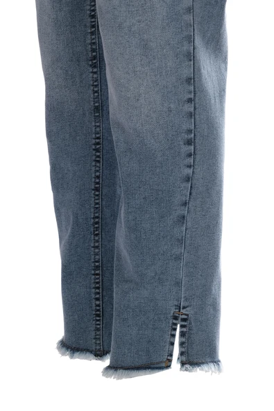 Seleste Taş Detaylı Midi Jean Pantolon - Günlük Şıklık - Resim 4