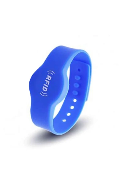 ROBİZ 13.56Mhz Rfid Manyetik Bileklik Mavi  Su Geçirmez Silikon Proximity Göstergeç 13.56 Mhz Kapı