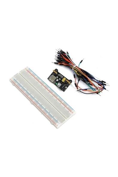 Roboyol Store Breadboard Seti - Mb-102 + 65 Parça Kablo Seti + Bb. Güç Kaynağı - 8