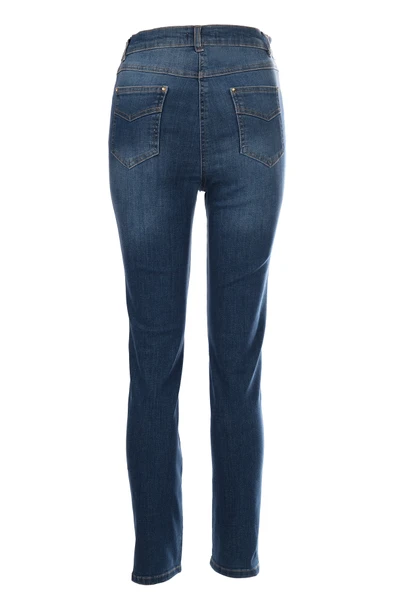 Seleste Minimalist Yüksek Bel Dar Paça Jean Pantolon - Günlük Şıklık - 5