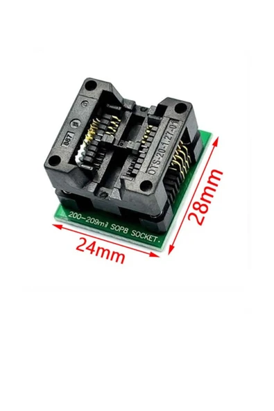 ROBA 200 Mil Smd Soic8 Sop8 So8 To Dip8 Yaylı Soket Adaptör Eeprom Flash Programlayıcı 200mil ürün görseli