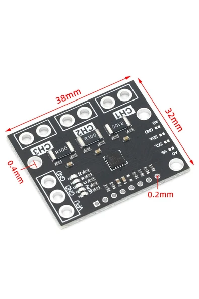 ROBAL 3 Kanal Ina3221 Voltaj Akım Güç Izleme Sesör Modülü 26v 100a Iıc Haberleşme Yüksek Hassasiyet - Resim 8