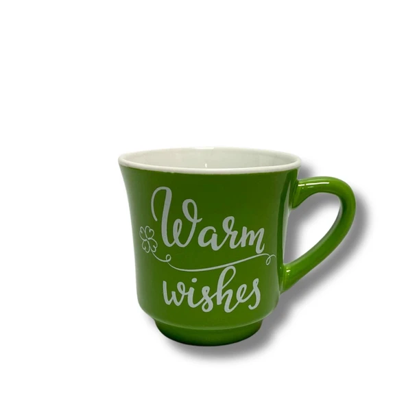 Mahmood Coffee Mottolu Porselen Kupa Yeşil 300 ml - 2