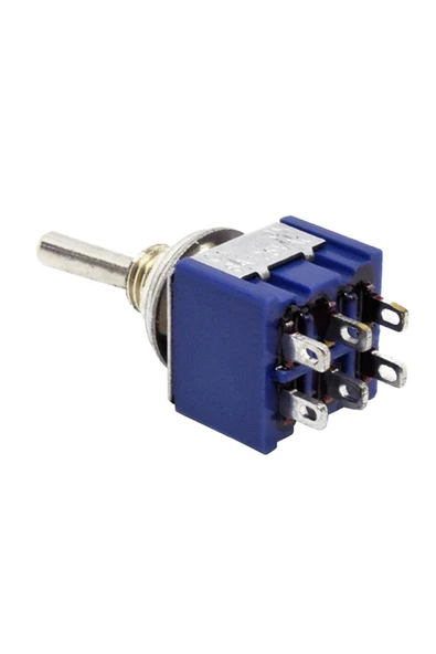ROBİZ Mts-203 Mini Toggle Çift Anahtar 3a 250v On / Off / On 6 Pin 3 Pozisyon - Resim 4
