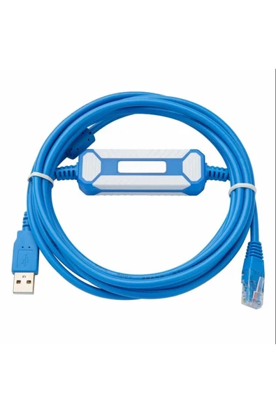 ROBİZ UC-PRG020-12A Delta Usb Plc Programlama Kablosu Round 8Pin DB9 Hmi Text Panel DOP-B AH5xx DVP-SV - 3