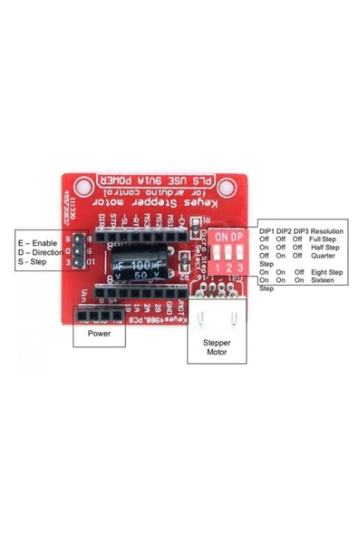 ROBA A4988 Drv8825 Step Motor Sürücü Shield Genişleme Kartı 3d Yazıcı - Resim 8