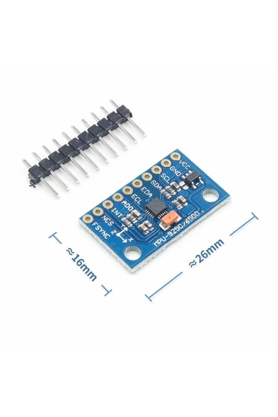ROBA Mpu 9250 Gy-6500 9 Eksen Gyro Ivme Ölçer Manyetometre Sensör Modülü 3 Eksen Ivme Ölçer Manyetik