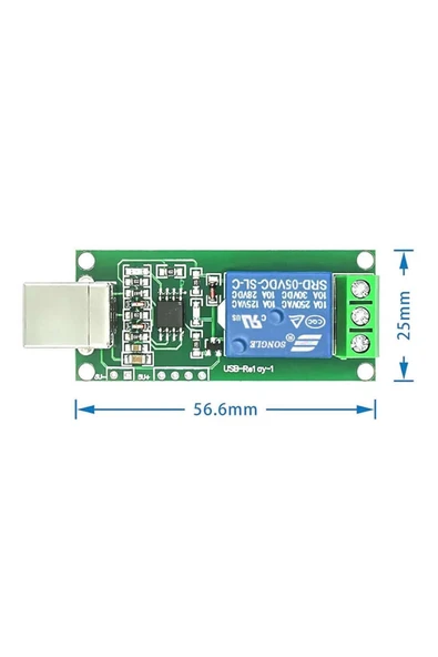 Roboyol Store 1 Kanal Usb Röle Kontrol Modülü Bilgisayardan Cihaz Açma Kapama Hid Usb No Nc 220v 10a Uyumlu
