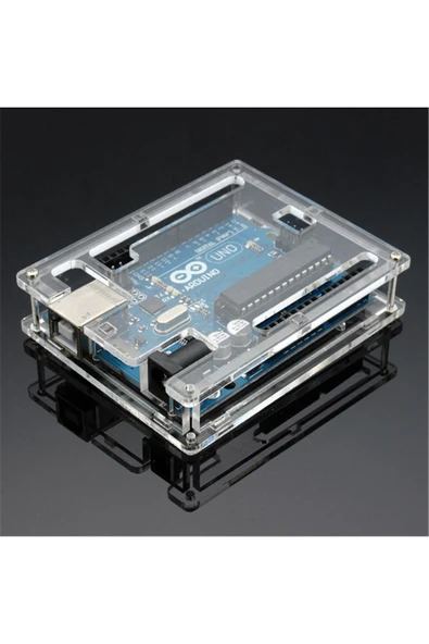Roboyol Store Arduino Uno R3 Plastik Koruma Kutusu Vidalı Pleksi Kutu