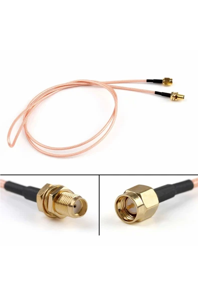 ROBİZ Rg316 50cm Sma Erkek Dişi Kablo Rf Uzatma Kablosu 50 Ohm 0-6ghz Koaksiyel Wifi Gsm Gprs - 5