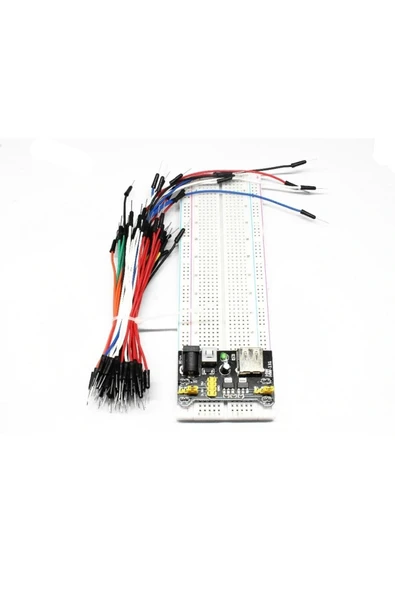 Roboyol Store Breadboard Seti - Mb-102 + 65 Parça Kablo Seti + Bb. Güç Kaynağı - 3