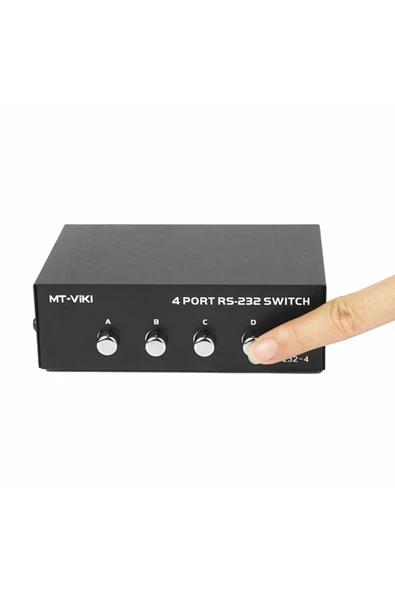 Roboyol Store MT-VIKI 4 Port RS232 Switch MT-223-4 Db9 Seri Port Anahtarlayıcı 1 IN 4 OUT PC Printer Haberleş