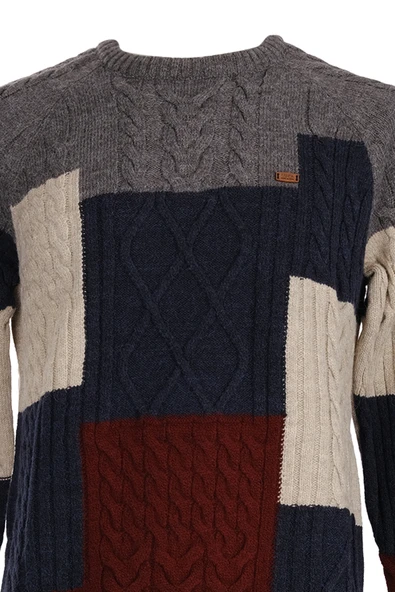 U.S. Polo Assn. Erkek Regular Fit Uzun Kol Örgü Kazak - Vintage