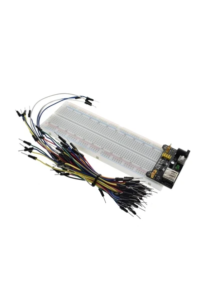 Roboyol Store Breadboard Seti - Mb-102 + 65 Parça Kablo Seti + Bb. Güç Kaynağı - 6