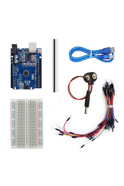 ROBA Arduino Uno R3 Başlangıç Seti 70 Parça Breadboard Pil Kablo ürün görseli
