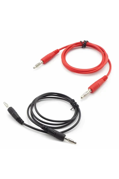 ROBİZ 8A Banana Banana Kablo Çifti 1 Metre Yüksek Akım Probu Multimetre Güç Kaynağı Test Ölçme Kablosu - Resim 7