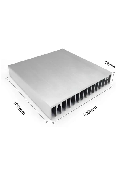 ROBİZ 10cm x 10cm x 1.8cm Alüminyum Metal Soğutucu Blok  Radyatör Amfi Led Entegre Transistor Vga Ram - Resim 3