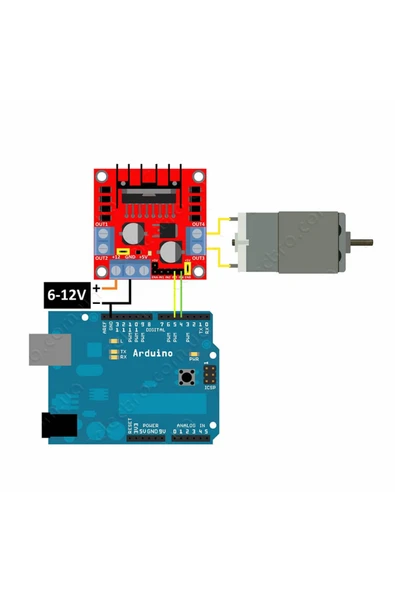 ROBİZ L298N Dual Motor Sürücü Modül - Resim 5
