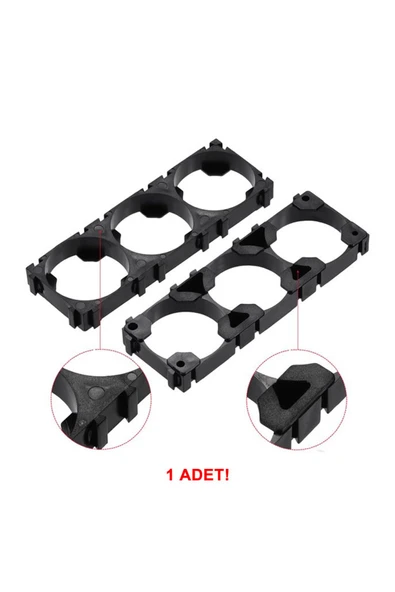 Alkatronik 32650 3lü Pil Tutucu Birleştirici 32700 Lityum Lion Lipo Batarya Pil Yuvası Mobil Güç Kaynağı Akü - Resim 6