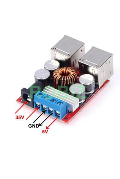 ROBİZ 35v To 5v 10a Voltaj Düşürücü 4 Port Usb Çıkış Soketi Android Ap - 2