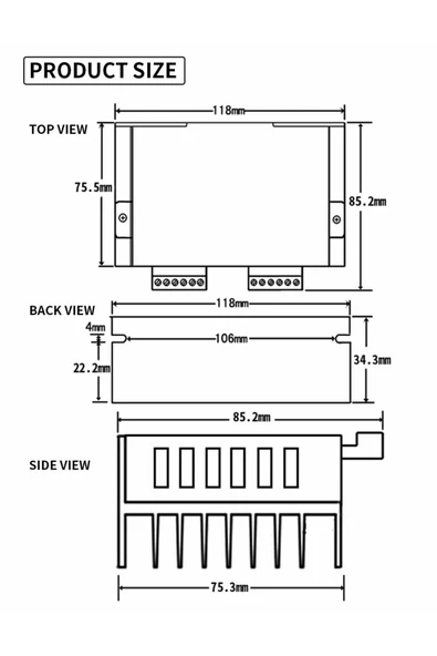 ROBİZ DM542 2 Faz 50V 4.5A Step Motor Sürücü - Resim 8